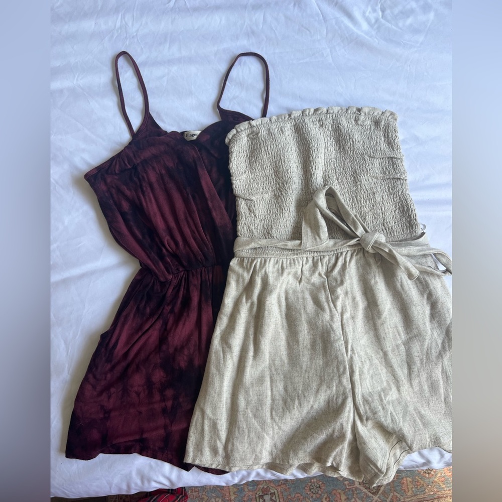 ROMPER BUNDLE! 2 cute rompers perfect for summer, perfect condition!